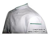  Chefskin -GREEN PIPING  