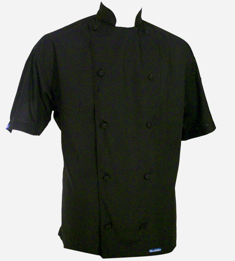  Chefskin -BLACK LIGHTWEIGHT SHORT SLEEVE 