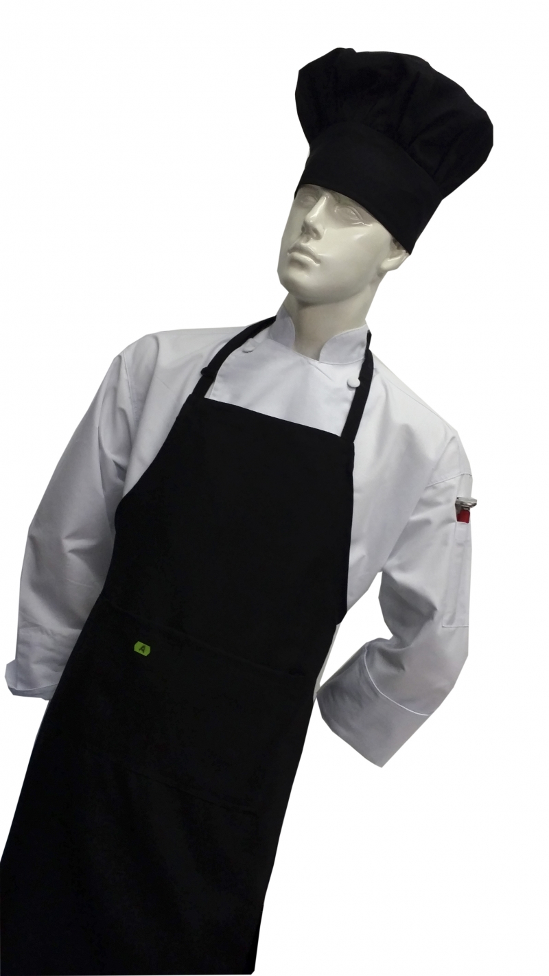  Chefskin -CHEFSKIN ADULT 2X APRON IN BLACK 