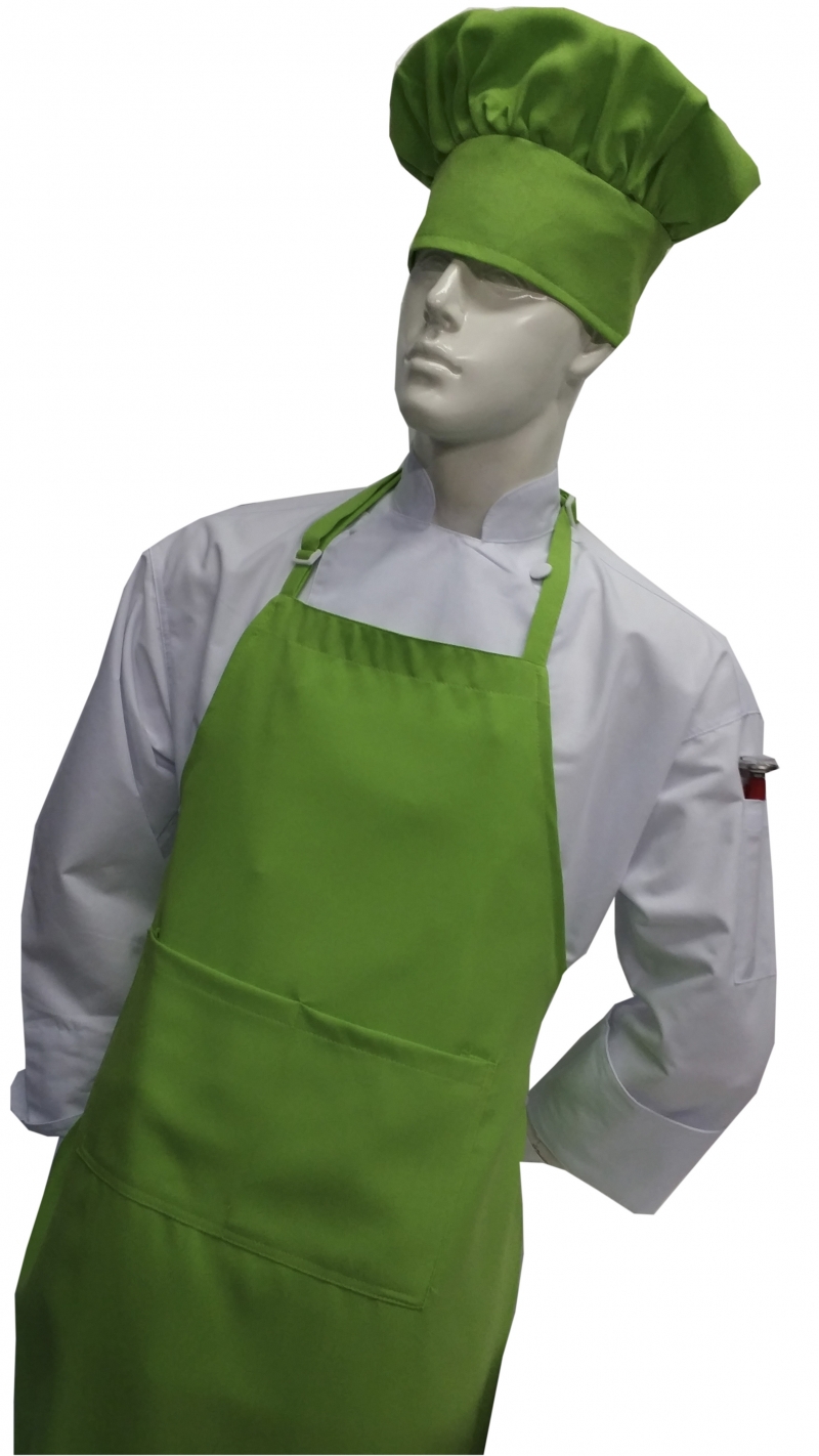  Chefskin -CHEFSKIN ADULT 4X APRON IN LIME GREEN 