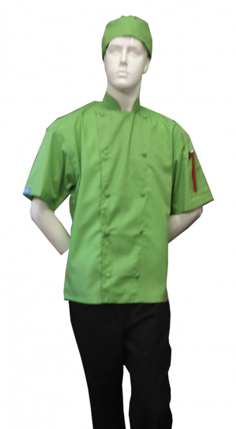  Chefskin -SHORT SLEEVE LIGHTWEIGHT JACKET - LIME GREEN 